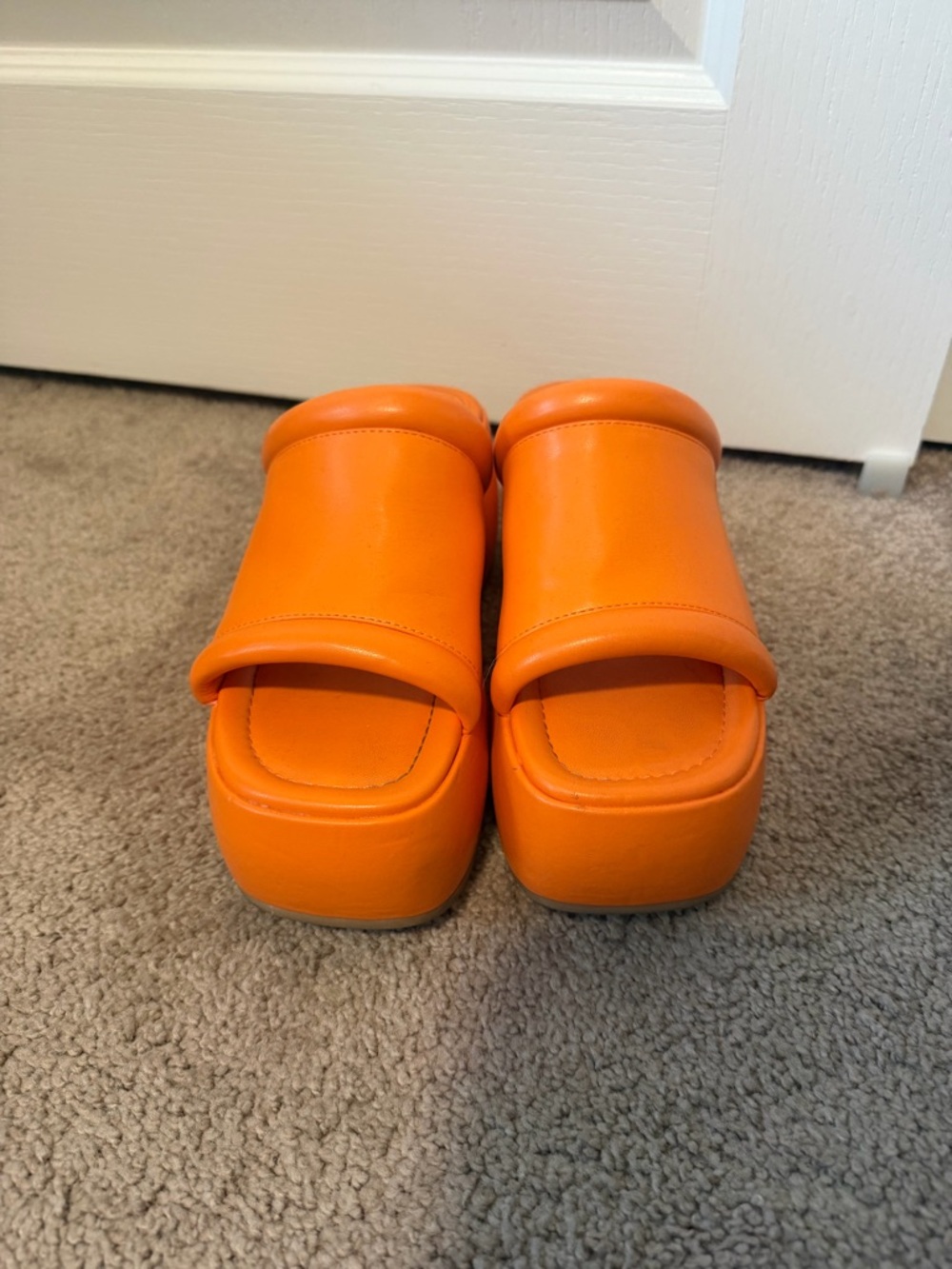 Lizzie McGuire look Wild Fable Bright Orange Platform Slide Sandals